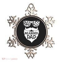 Badass Bearded Dad Shirts Father Papa With Beard Ornament thumb 0
