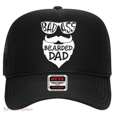Badass Bearded Dad Shirts Father Papa With Beard Hat