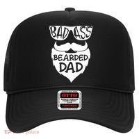 Badass Bearded Dad Shirts Father Papa With Beard Hat thumb 0