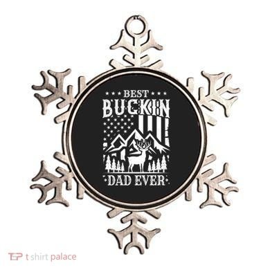 Best Buckin Dad Funny Hunter Father American Flag Gift Ornament