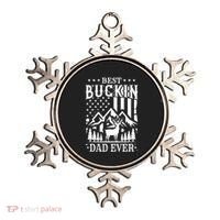 Best Buckin Dad Funny Hunter Father American Flag Gift Ornament thumb 0