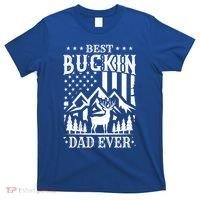 Best Buckin Dad Funny Hunter Father American Flag Gift T-Shirt thumb 0