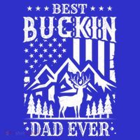 Best Buckin Dad Funny Hunter Father American Flag Gift T-Shirt thumb 7