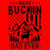 Best Buckin Dad Funny Hunter Father American Flag Gift Santa Hat thumb 1