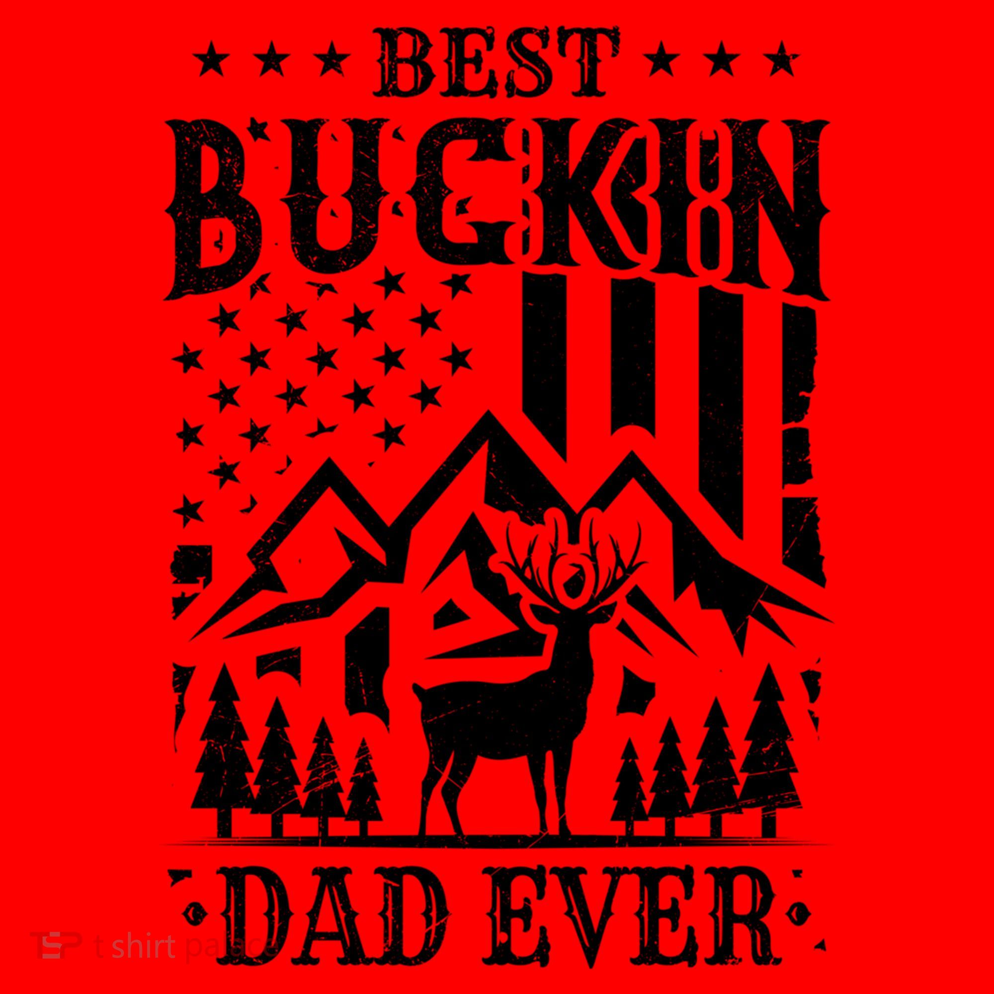 Best Buckin Dad Funny Hunter Father American Flag Gift Santa Hat