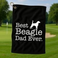 Best Beagle Dad Ever Beagle Funny Gift Beagle Lovers Gift Golf Towel thumb 1