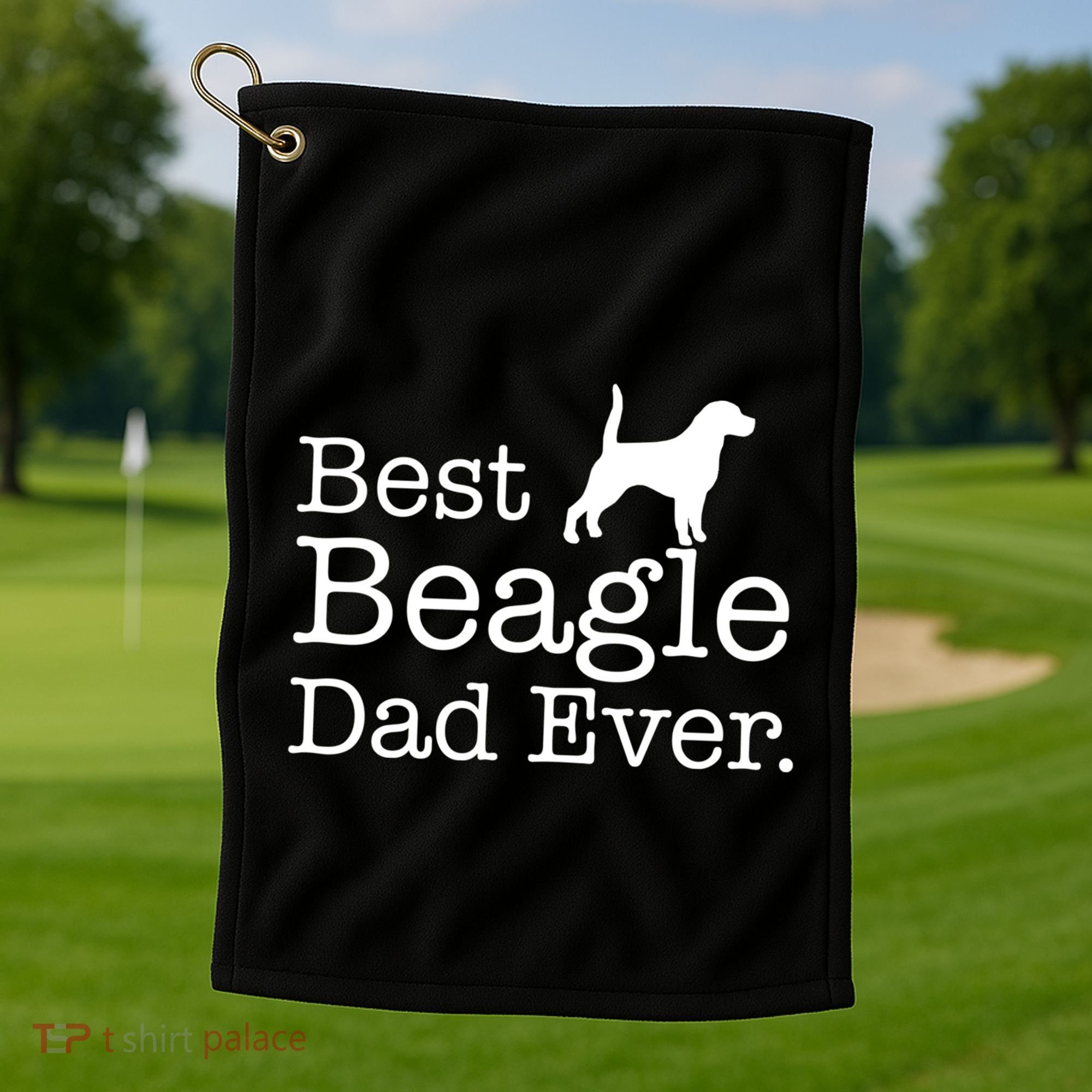 Best Beagle Dad Ever Beagle Funny Gift Beagle Lovers Gift Golf Towel