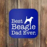 Best Beagle Dad Ever Beagle Funny Gift Beagle Lovers Gift Coaster thumb 0