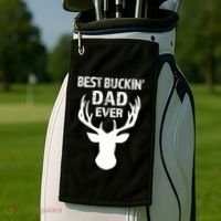 Best Buckin Dad Ever S Funny Gift Golf Towel thumb 2