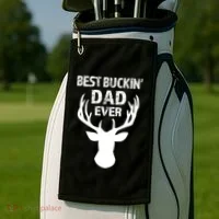Best Buckin Dad Ever S Funny Gift Golf Towel thumb 2