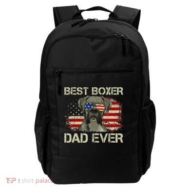 Best Boxer Dad Ever Dog Lover American Flag Gift Backpack