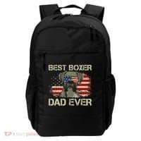 Best Boxer Dad Ever Dog Lover American Flag Gift Backpack thumb 0