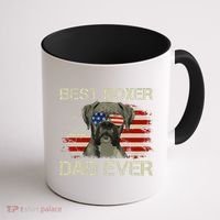 Best Boxer Dad Ever Dog Lover American Flag Gift Coffee Mug thumb 1