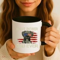 Best Boxer Dad Ever Dog Lover American Flag Gift Coffee Mug thumb 3