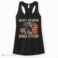 Best Boxer Dad Ever Dog Lover American Flag Gift Women's Tank Top thumb 0