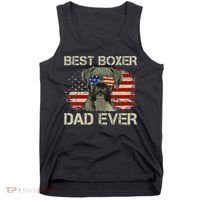 Best Boxer Dad Ever Dog Lover American Flag Gift Tank Top thumb 0