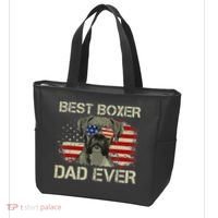 Best Boxer Dad Ever Dog Lover American Flag Gift Tote Bag thumb 3