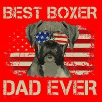 Best Boxer Dad Ever Dog Lover American Flag Gift Santa Hat thumb 1