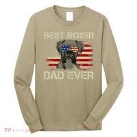 Best Boxer Dad Ever Dog Lover American Flag Gift Long Sleeve Shirt thumb 0