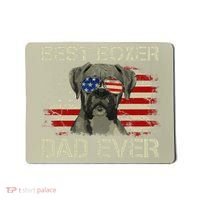 Best Boxer Dad Ever Dog Lover American Flag Gift Mousepad thumb 0