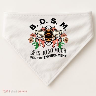 Bdsm Bees Do So Much For The Environment USA-Made Doggie Bandana