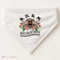 Bdsm Bees Do So Much For The Environment USA-Made Doggie Bandana thumb 0