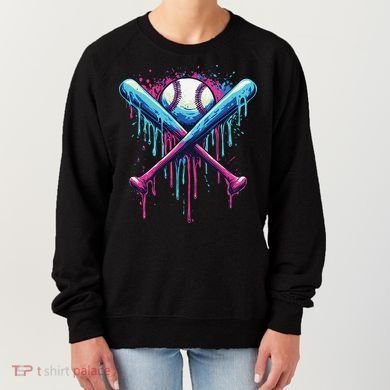 Baseball Bat Drip Funny Graphic Women's Sweatshirt