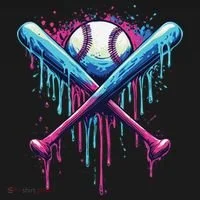 Baseball Bat Drip Funny Graphic Bucket Hat thumb 4