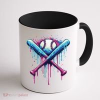 Baseball Bat Drip Funny Graphic Coffee Mug thumb 1
