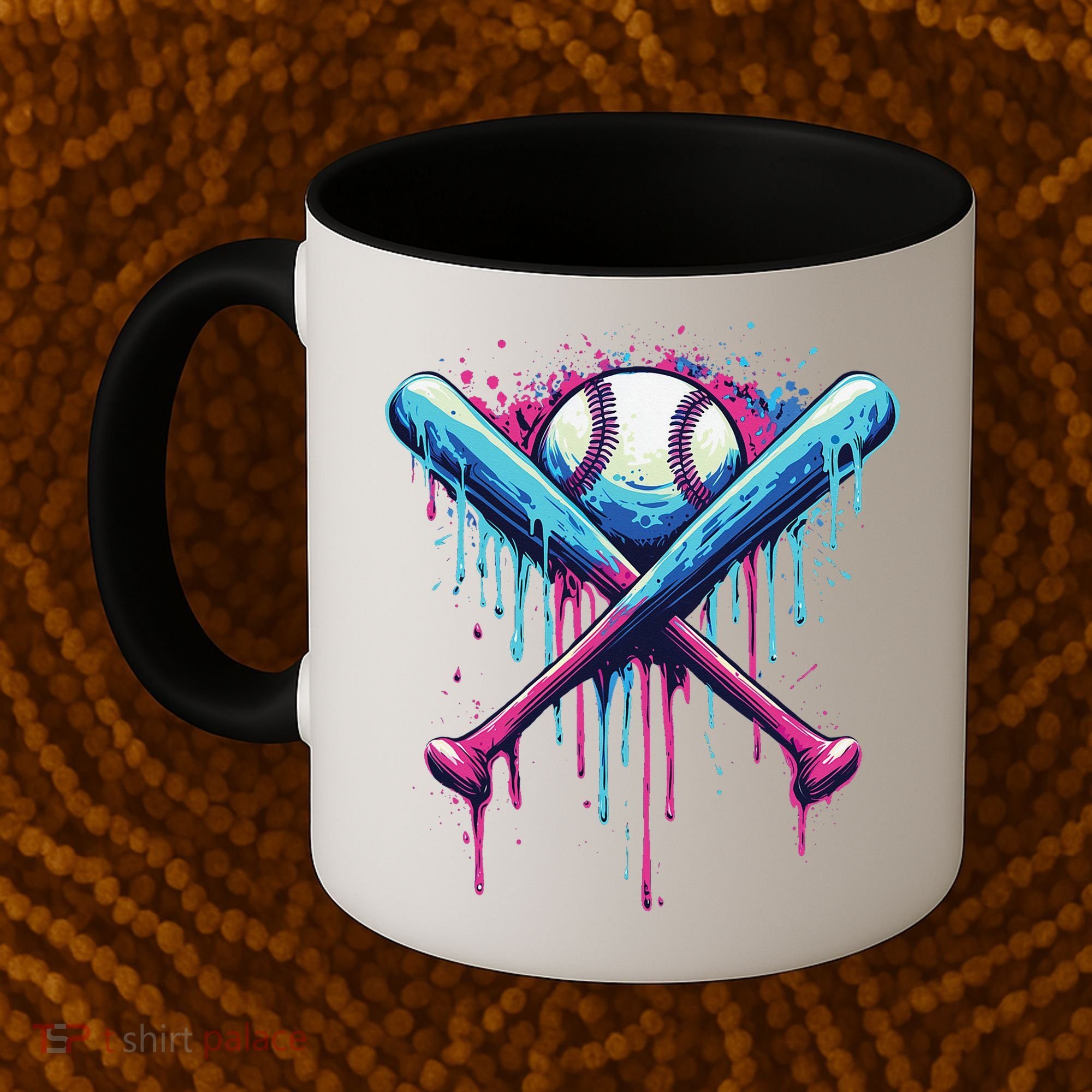 Baseball Bat Drip Funny Graphic Coffee Mug