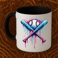 Baseball Bat Drip Funny Graphic Coffee Mug thumb 2