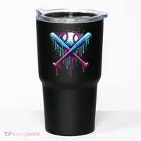 Baseball Bat Drip Funny Graphic Tumbler thumb 0