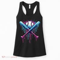 Baseball Bat Drip Funny Graphic Women's Tank Top thumb 0