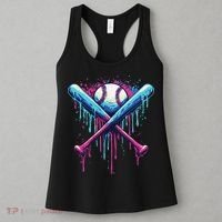Baseball Bat Drip Funny Graphic Women's Tank Top thumb 3
