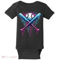 Baseball Bat Drip Funny Graphic Baby Bodysuit thumb 0
