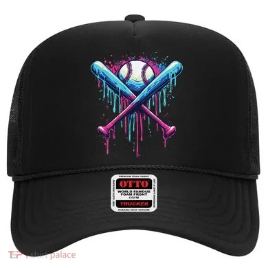 Baseball Bat Drip Funny Graphic Hat
