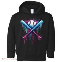 Baseball Bat Drip Funny Graphic Toddler Hoodie thumb 0