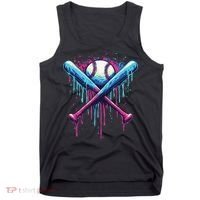 Baseball Bat Drip Funny Graphic Tank Top thumb 0