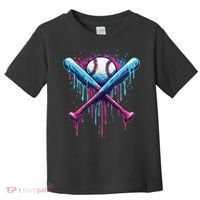Baseball Bat Drip Funny Graphic Toddler T-Shirt thumb 0