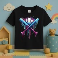 Baseball Bat Drip Funny Graphic Toddler T-Shirt thumb 3