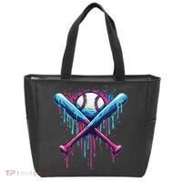 Baseball Bat Drip Funny Graphic Tote Bag thumb 0