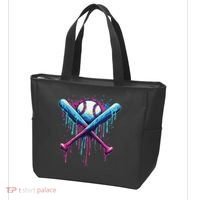 Baseball Bat Drip Funny Graphic Tote Bag thumb 3