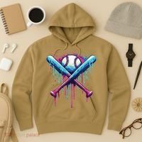 Baseball Bat Drip Funny Graphic Hoodie thumb 3