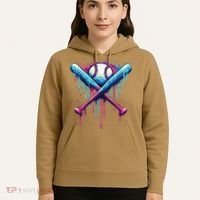 Baseball Bat Drip Funny Graphic Hoodie thumb 5
