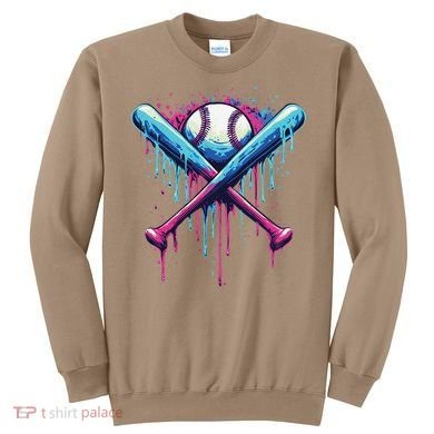 Baseball Bat Drip Funny Graphic Sweatshirt