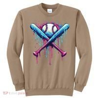 Baseball Bat Drip Funny Graphic Sweatshirt thumb 0