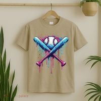 Baseball Bat Drip Funny Graphic T-Shirt thumb 2