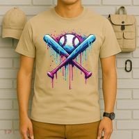 Baseball Bat Drip Funny Graphic T-Shirt thumb 6