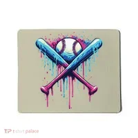 Baseball Bat Drip Funny Graphic Mousepad thumb 0