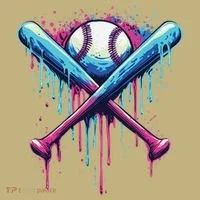 Baseball Bat Drip Funny Graphic Mousepad thumb 1